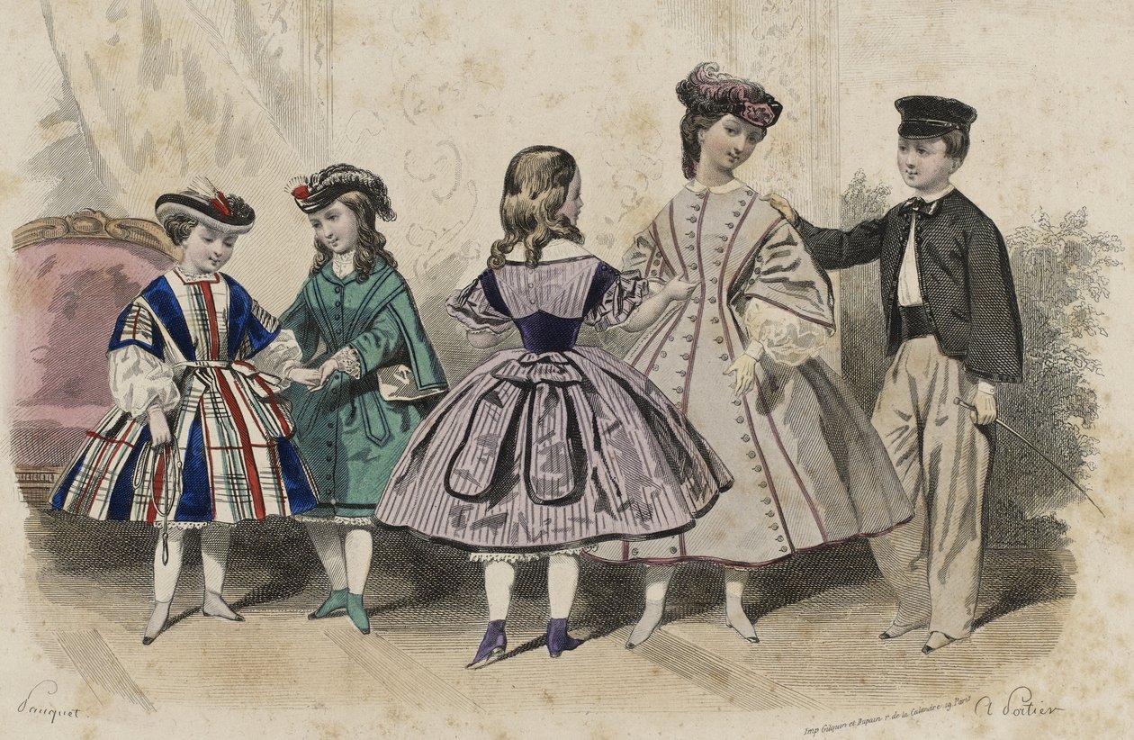 İsimsiz, Nisan 1861 (el boyaması gravür) by Hippolyte Louis Pauquet