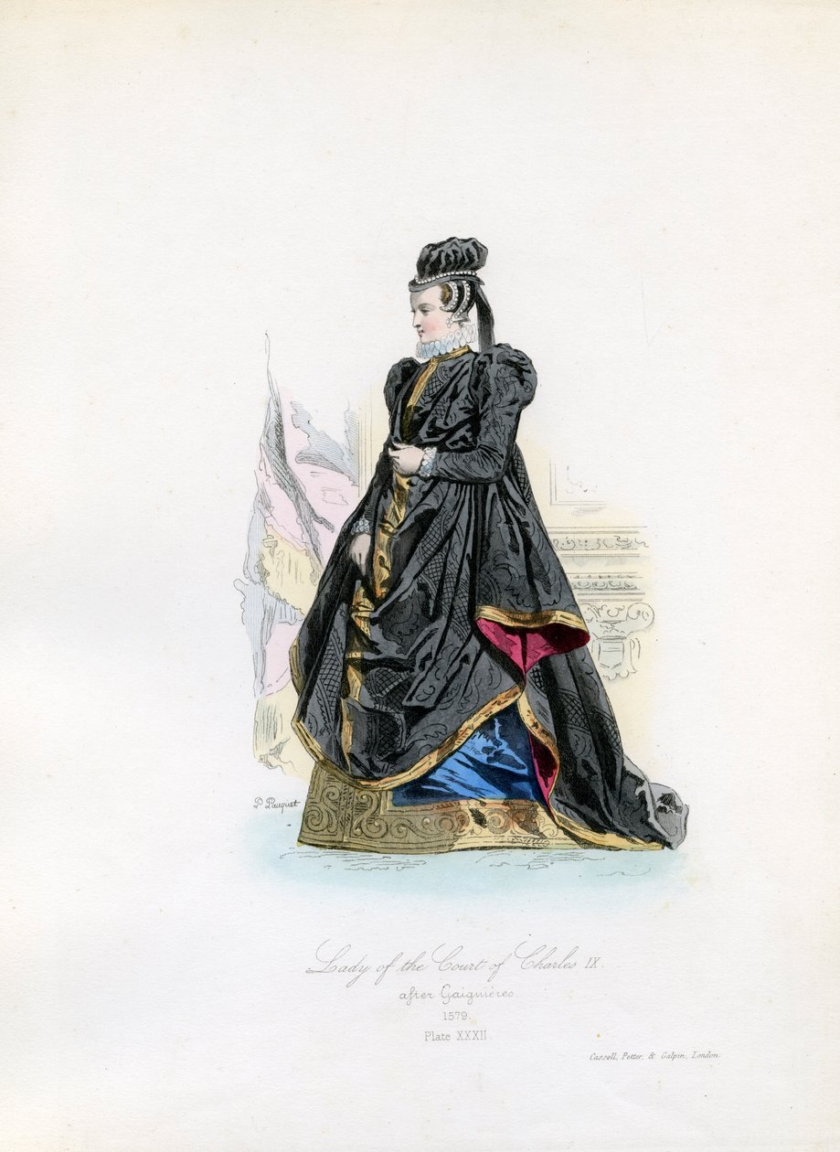 Charles IX Mahkemesi Leydisi by Hippolyte Louis and Polydore Pauquet