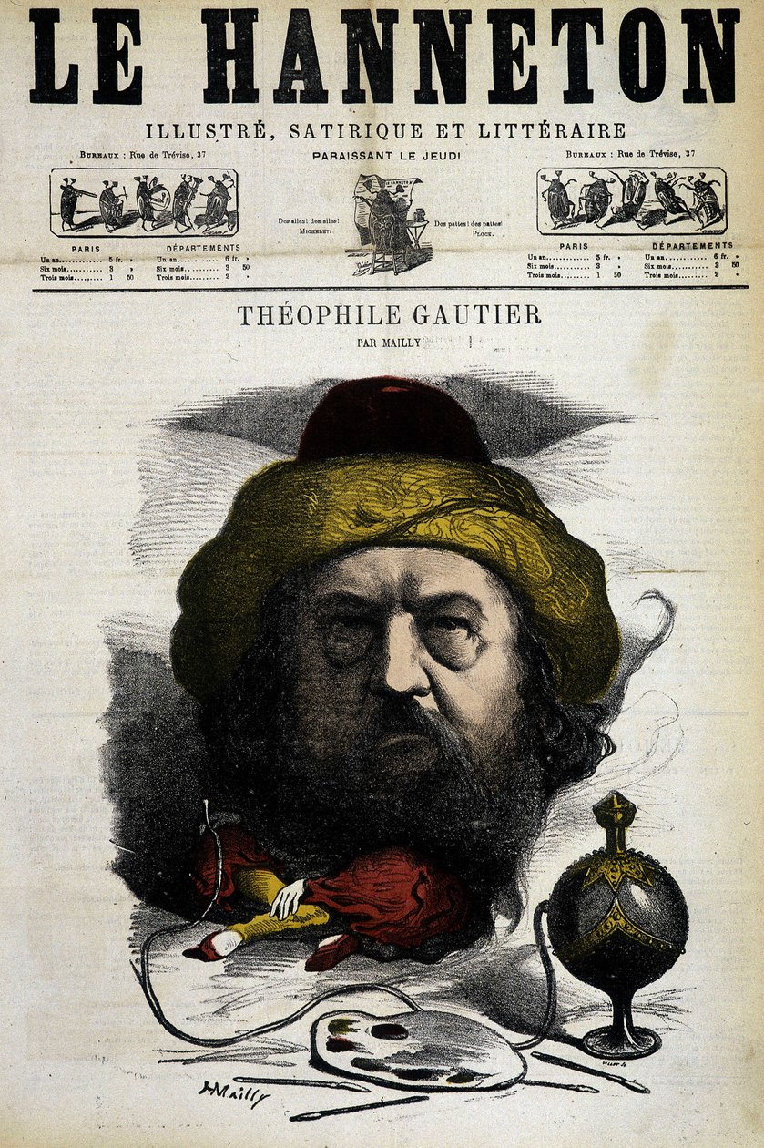 Théophile Gautier - Mailly tarafından, 09/05/1867 tarihli “” Le Hanneton”””da by Hippolyte Mailly
