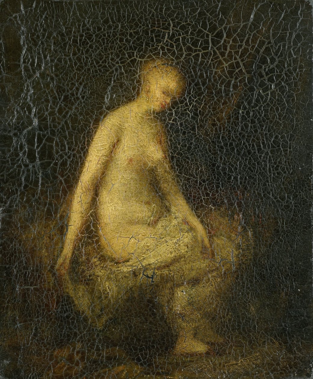 Yıkanan kadın by Hippolyte Michaud