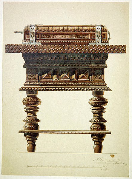 Bir albüm standı için tasarım by Hippolyte Monighetti