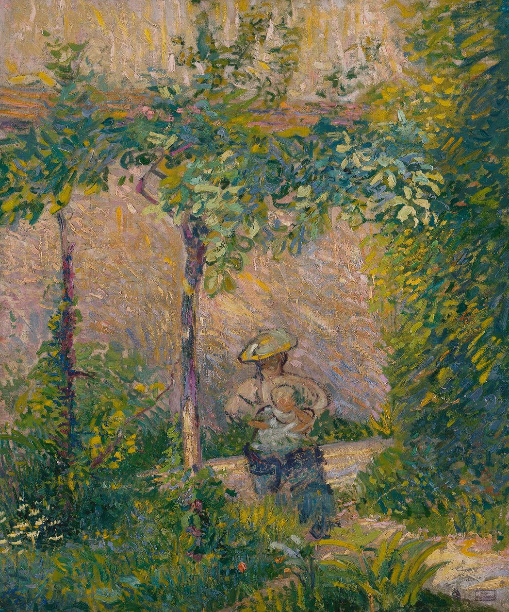 Bahçedeki Kadın (tuval üzerine yağlı boya) by Hippolyte Petitjean