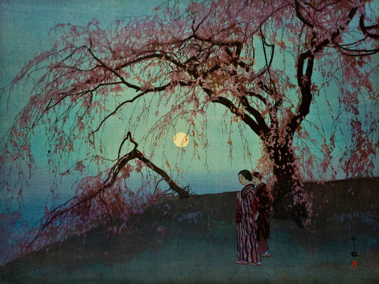 Kumoi-Zakura (Kumoi Kiraz Ağaçları) by Hiroshi Yoshida
