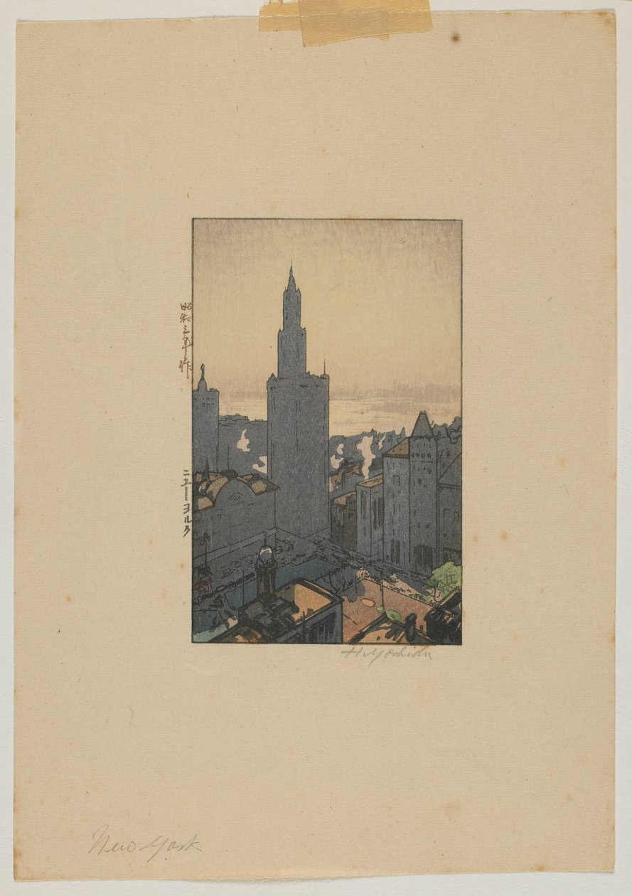 New York, Showa dönemi by Hiroshi Yoshida
