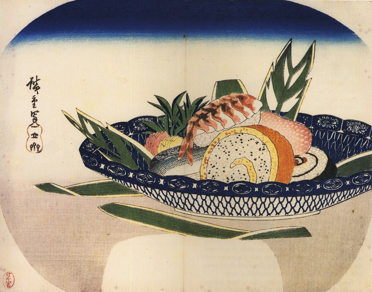 Suşi kasesi by Utagawa Hiroshige