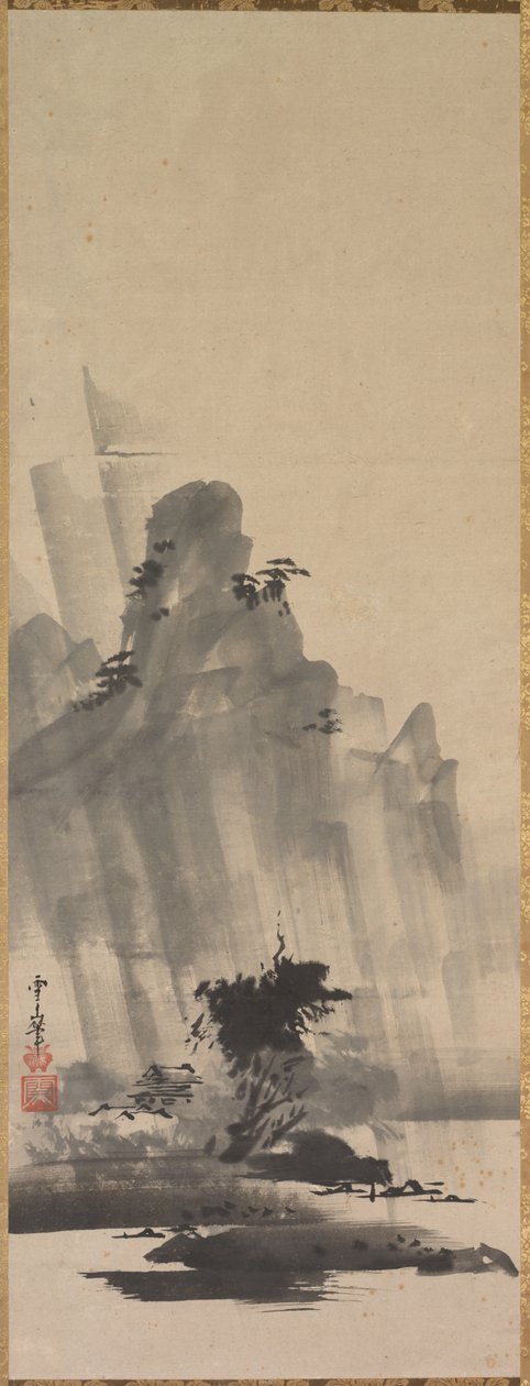 Fırtınada Dağ ve Nehir, 17. yüzyılın ilk yarısı. by Hirowatari Setsuzan