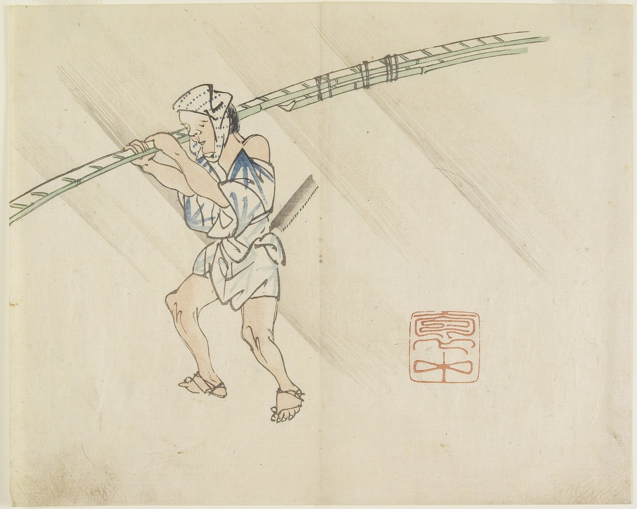 (Bambu Direk Satıcısı), c. 1830 by Hogyoku