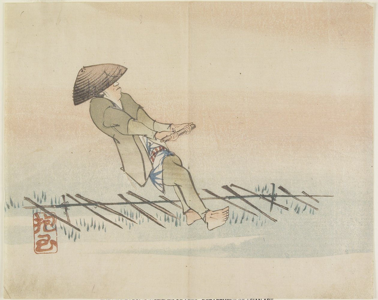 (İpek İplik Çeken Adam), c. 1830 by Hogyoku