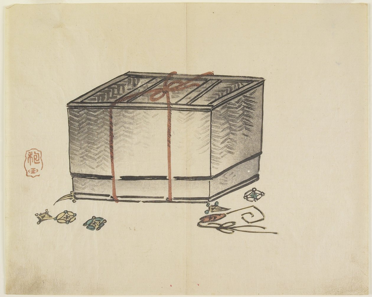(Hasır Saklama Kutusu), c. 1830 by Hogyoku