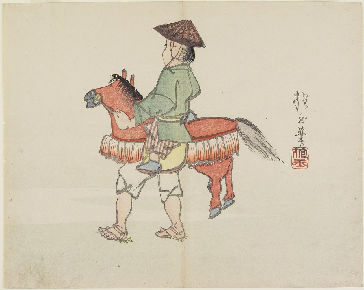 (At Kostümlü Sokak Sanatçısı), c. 1830 by Hogyoku