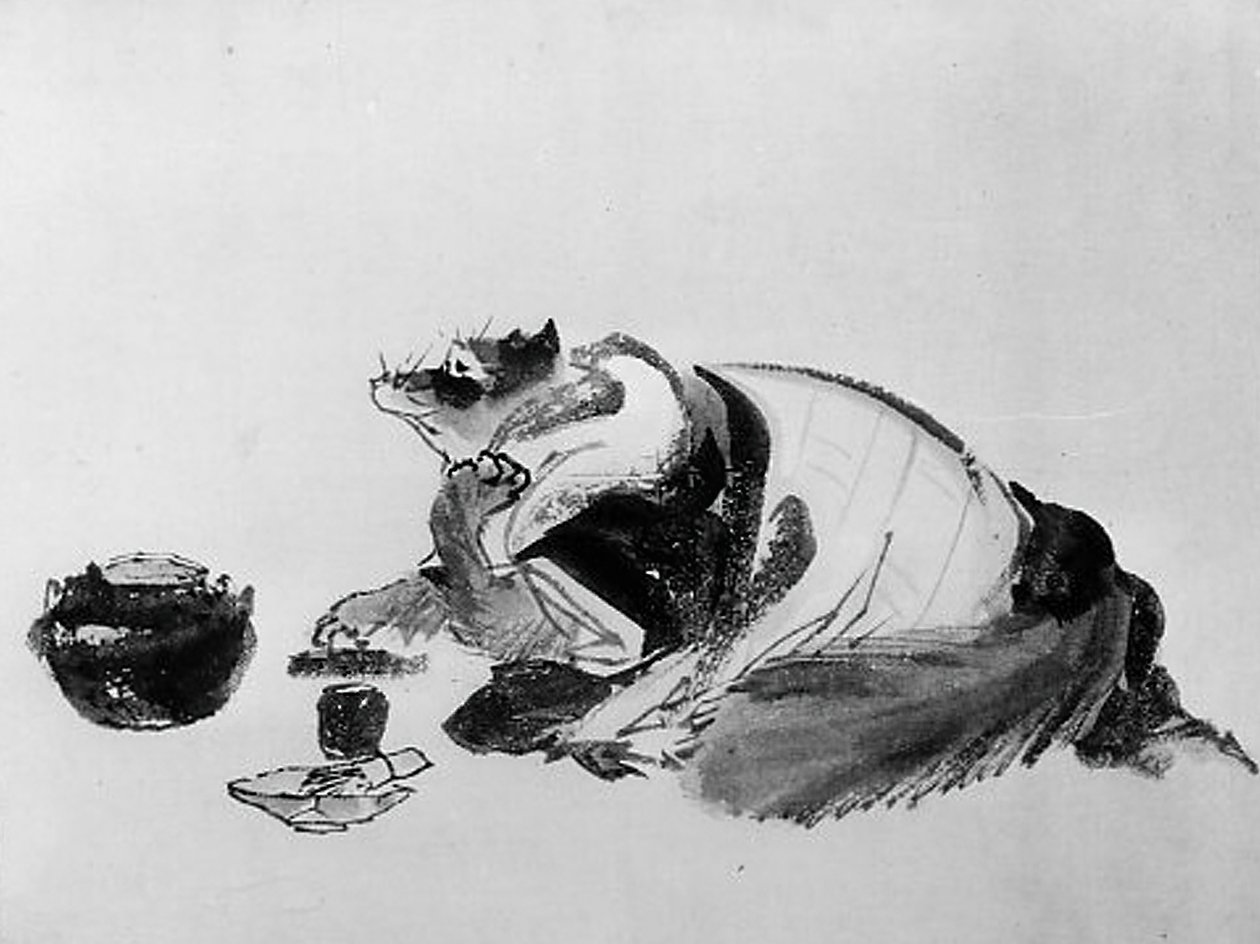 Porsuk, 19. yüzyıl. by Hokusai School.