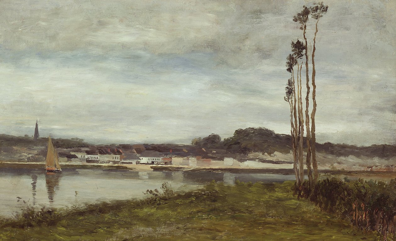 Seine Nehri'nde, 1895 dolayları (tuval üzerine yağlı boya) by Homer Dodge Martin