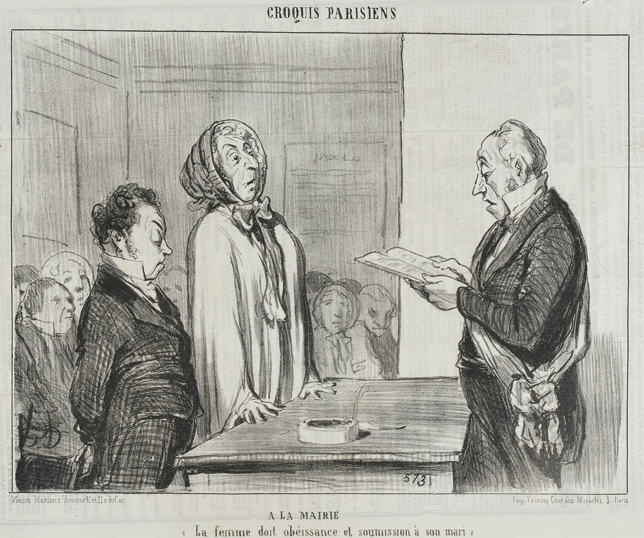 Belediye başkanında... by Honoré Daumier