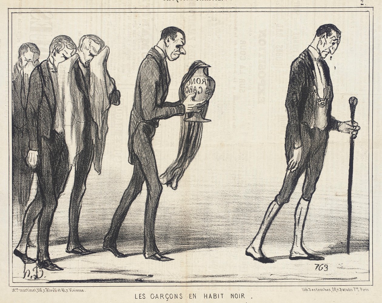 Siyah Paltolu Çocuklar by Honoré Daumier