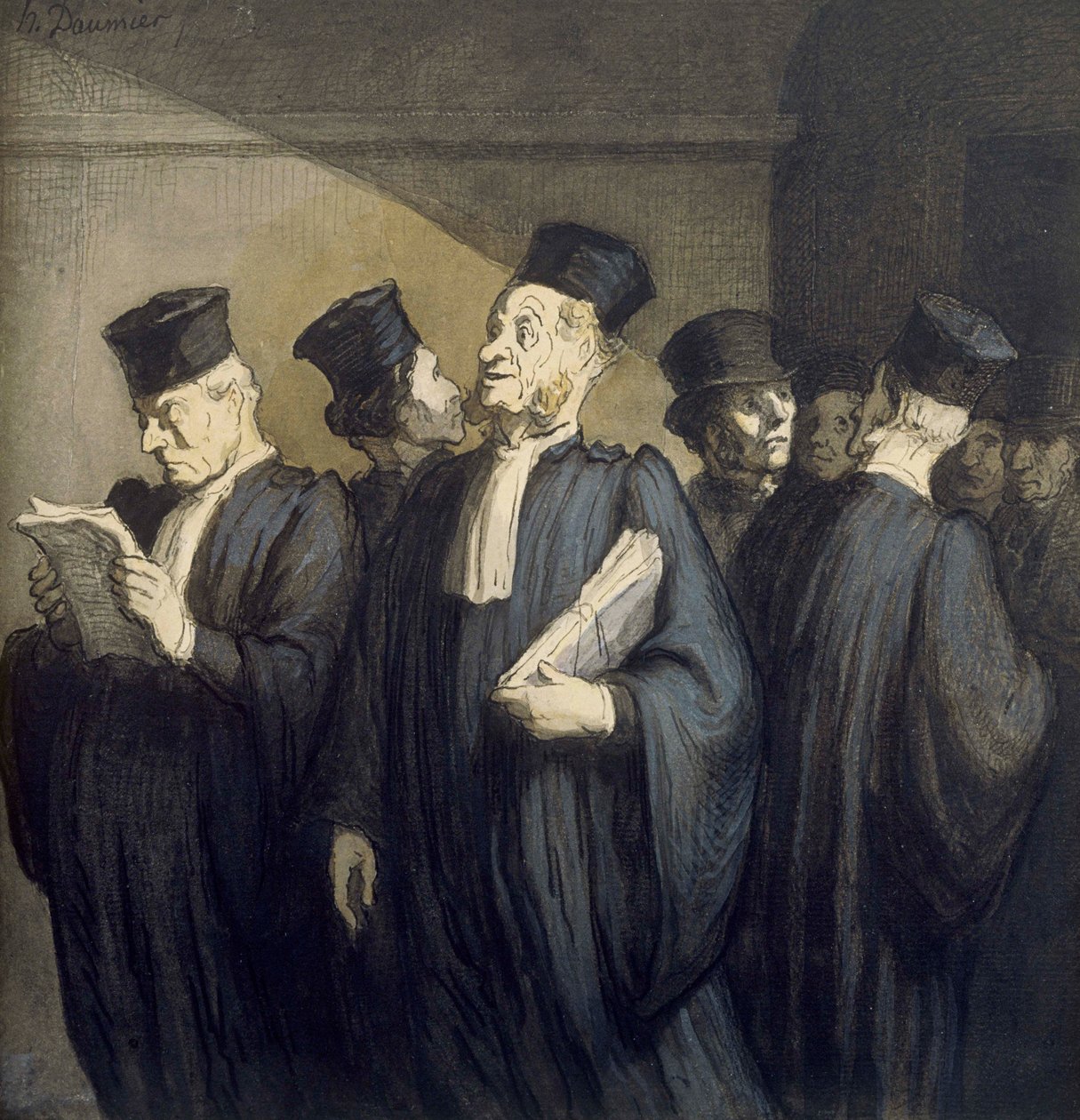 duruşmadan önce by Honoré Daumier