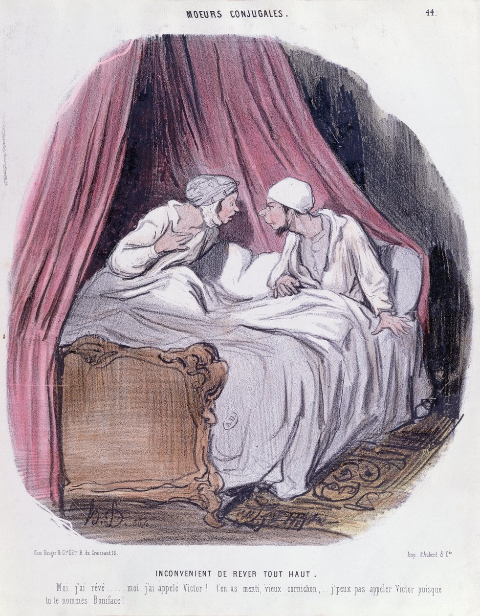 Evlilik hakkında çizgi film, on dokuzuncu yüzyılın ortaları by Honoré Daumier