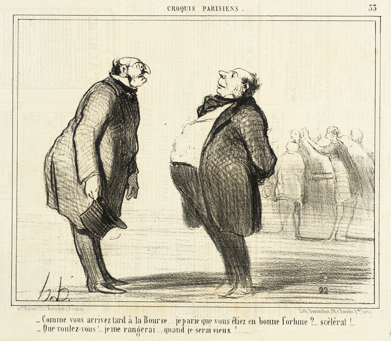 Borsaya geç geldiğinizde by Honoré Daumier