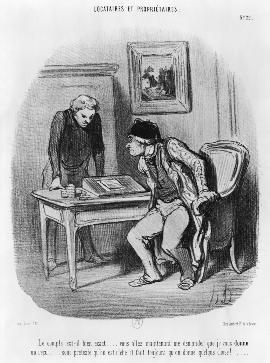 Ingamiya ebyiri zirwana, 1620 by Honoré Daumier