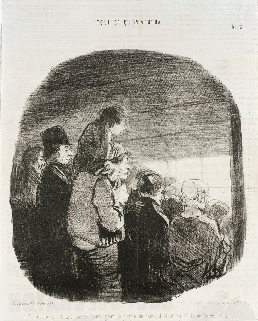 Gösteri Paris halkı için iyi bir şey by Honoré Daumier