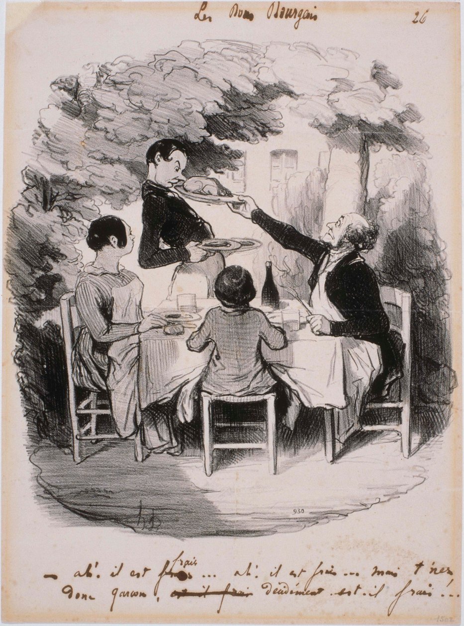 Bons Burjuvası- Ah! Güzel... Ama bekle, oğlum by Honoré Daumier