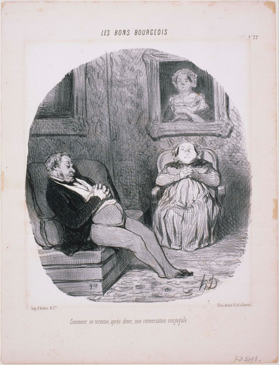 Les Bons Bourgeois- Nasıl biter ... Bir evlilik sohbeti by Honoré Daumier