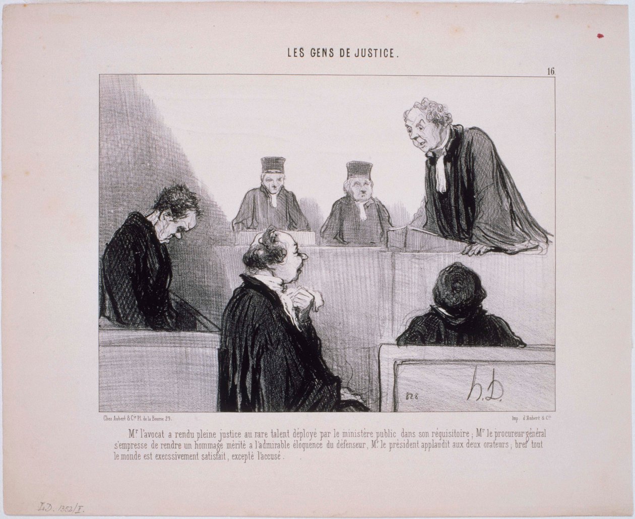 Adalet Halkı - Sayın LAvocat tam adaleti sağladı... by Honoré Daumier