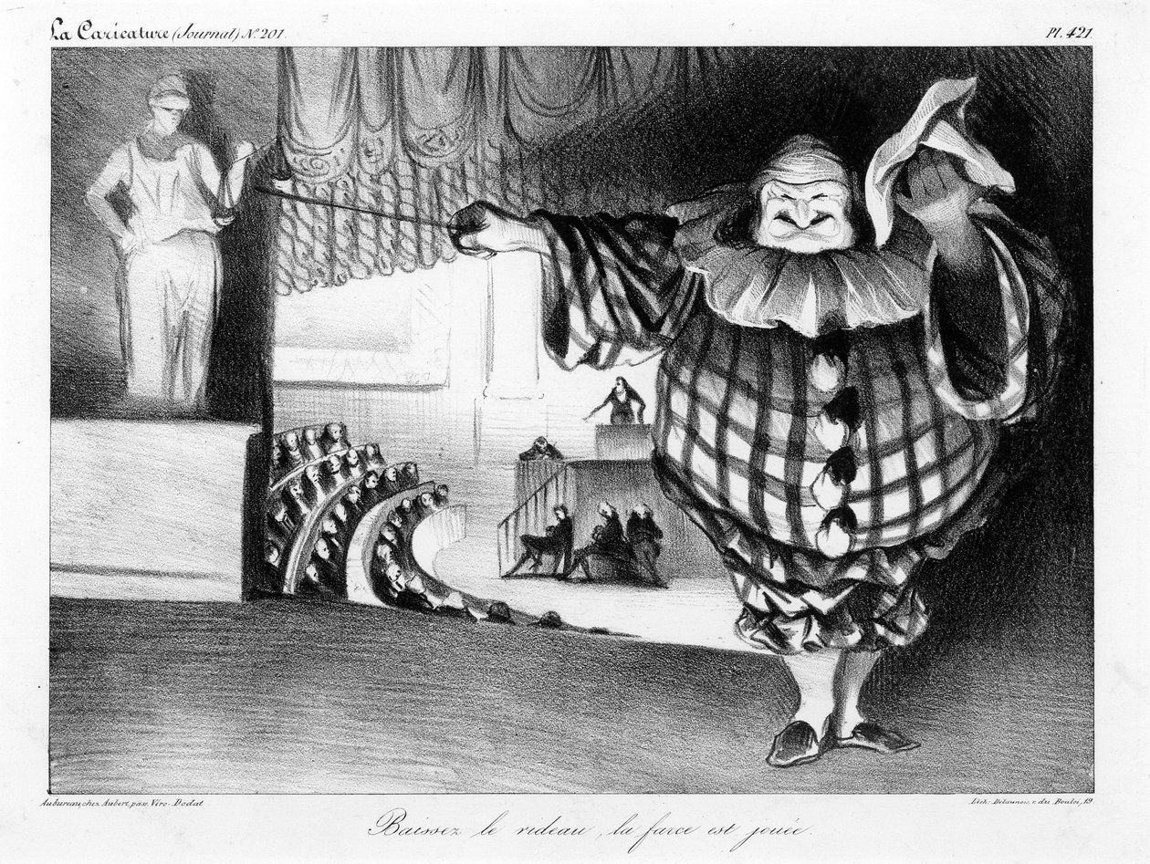 Perdeyi indir, saçmalık bitti by Honoré Daumier