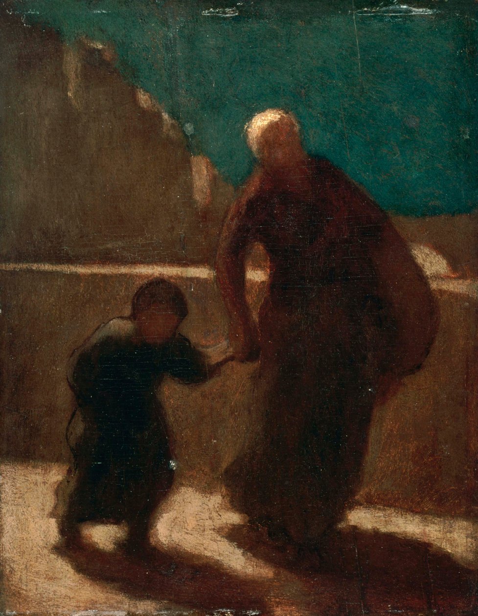 Gece Bir Köprüde by Honoré Daumier