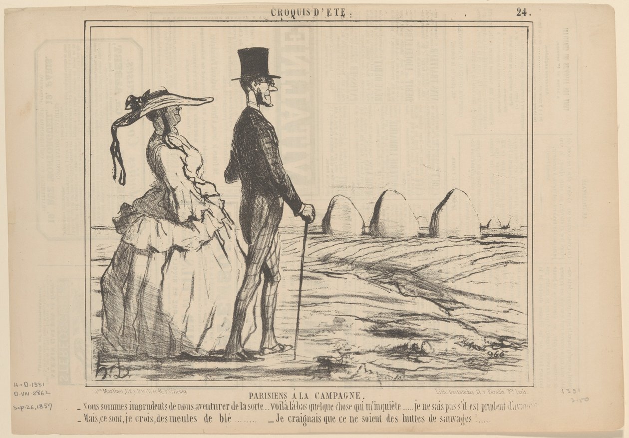 Kırsaldaki Parisliler by Honoré Daumier