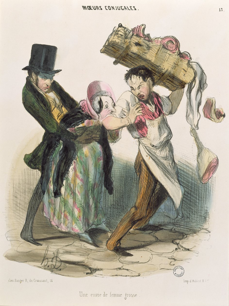 Hamile kadının özlemi: kasap, 19. yüzyıl by Honoré Daumier