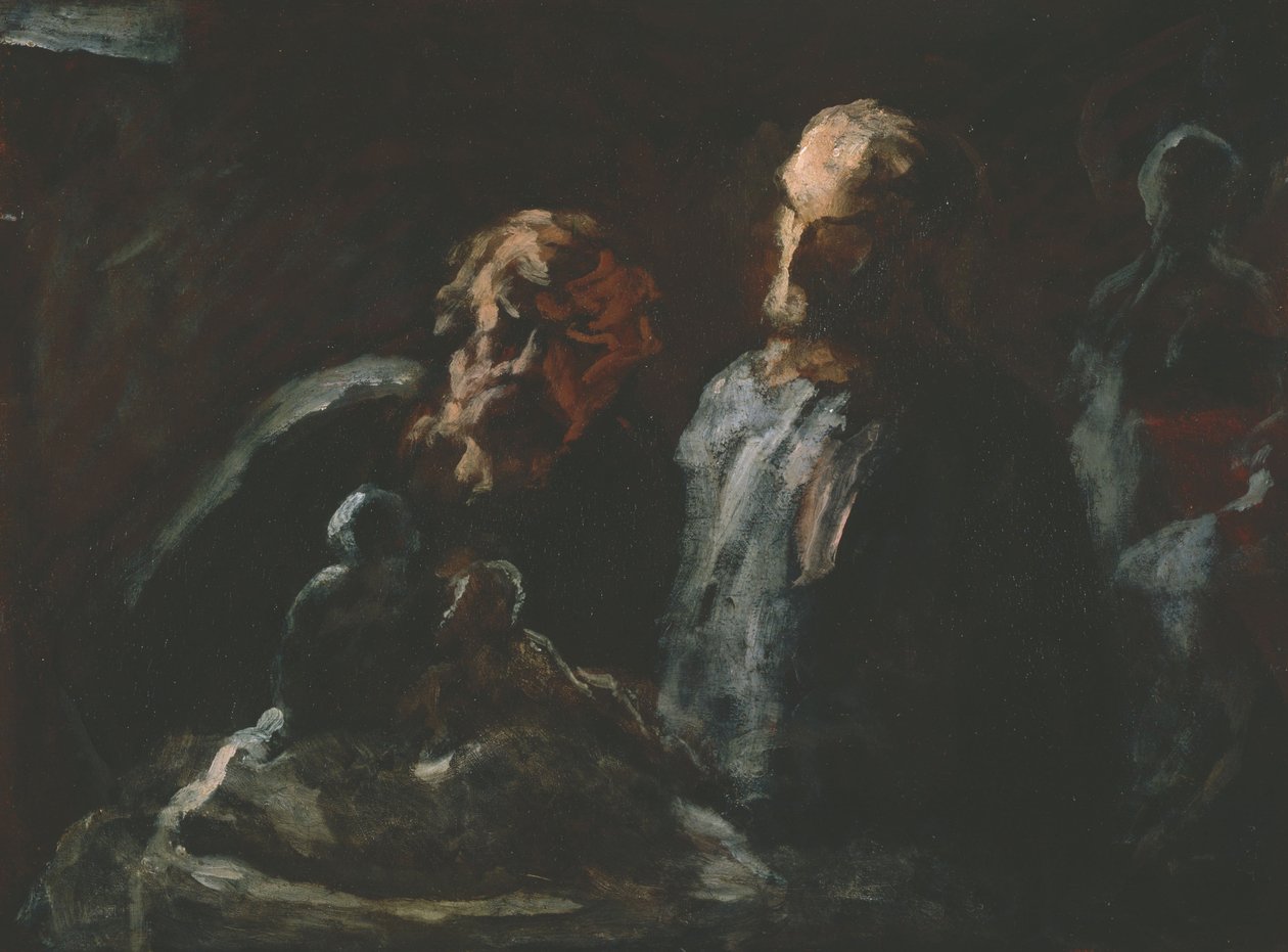 İki Heykeltıraş by Honoré Daumier