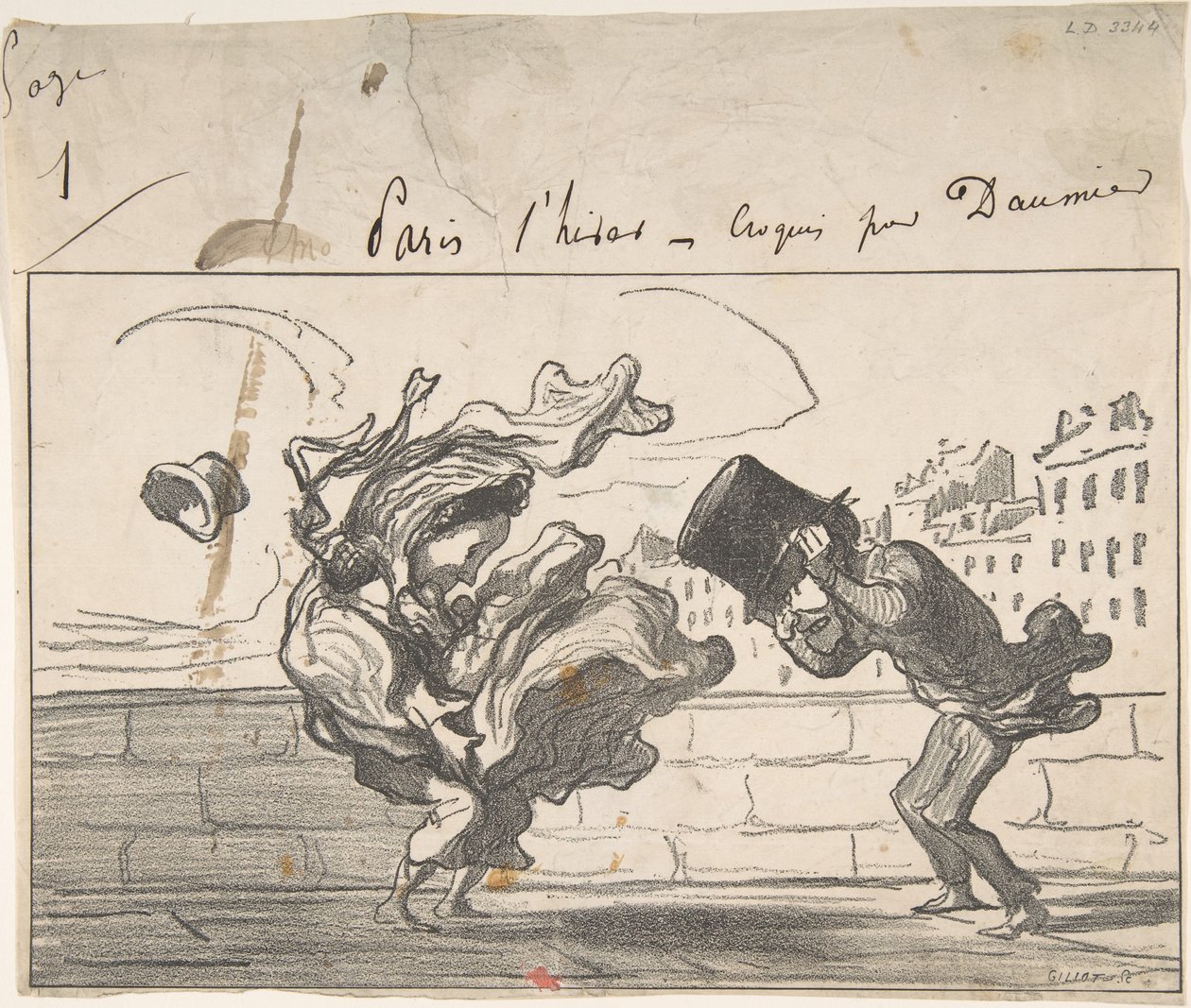 Mathieu Tarafından Öngörülemeyen Bir Fırtına by Honoré Daumier