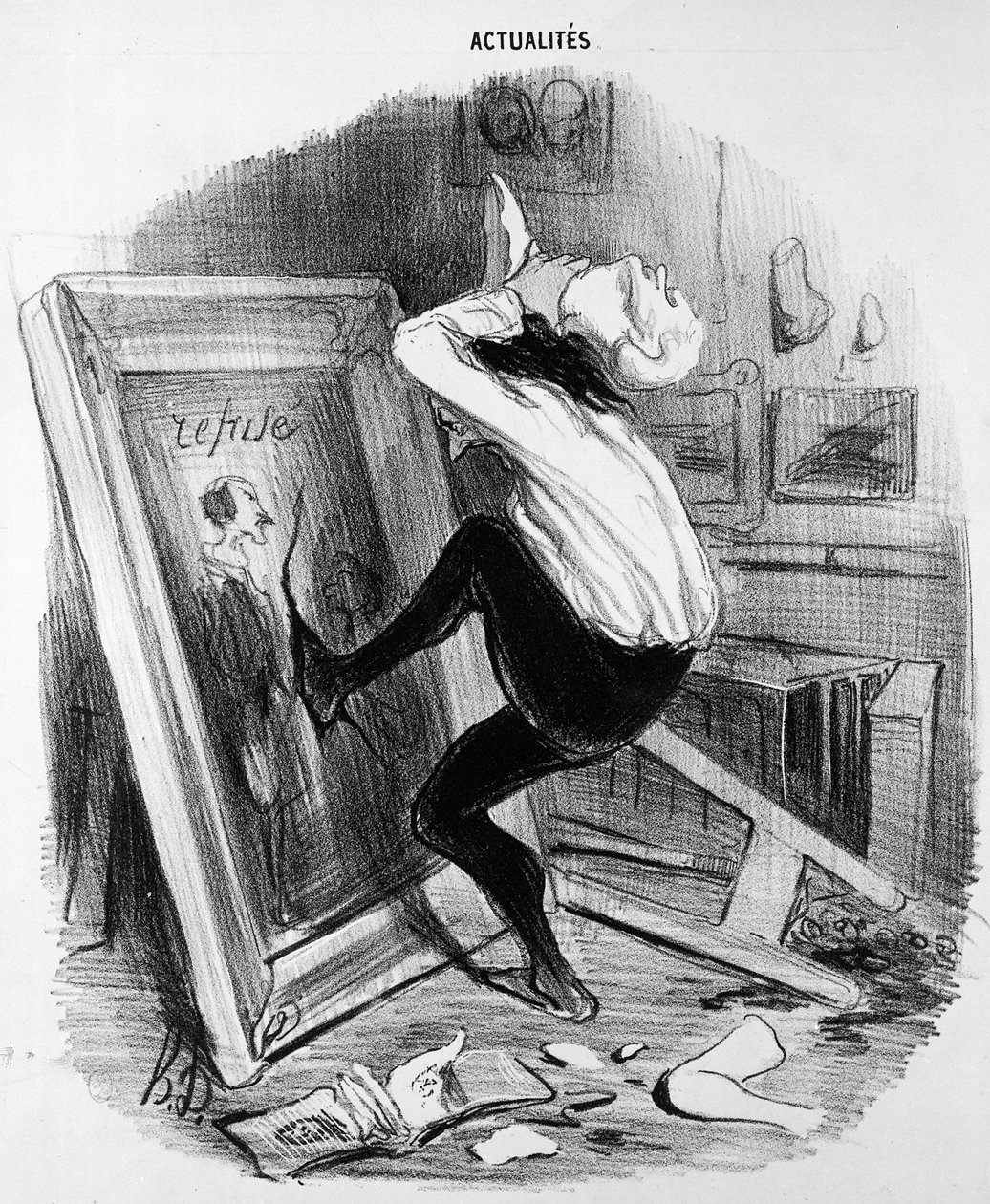 Nankör ülke, başyapıtıma sahip olamayacaksın, 1840 by Honoré Daumier