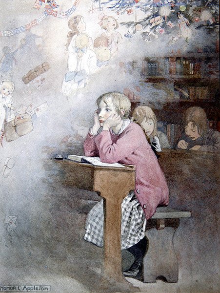 Noel Rüyaları (kağıt üzerine sulu boya) by Honor Charlotte Appleton