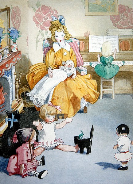 Çizim Odasında (kağıt üzerine sulu boya) by Honor Charlotte Appleton