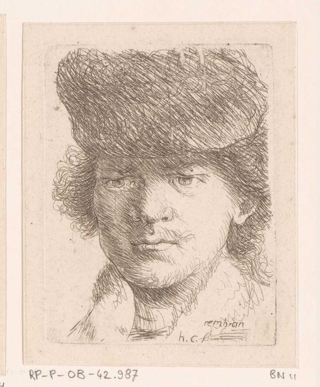 Yüksek şapkalı Rembrandt