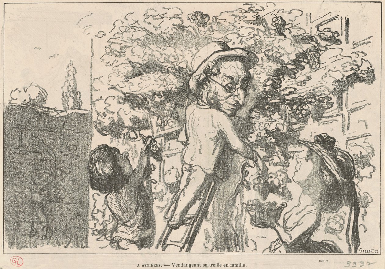 asniéres by Honoré Daumier