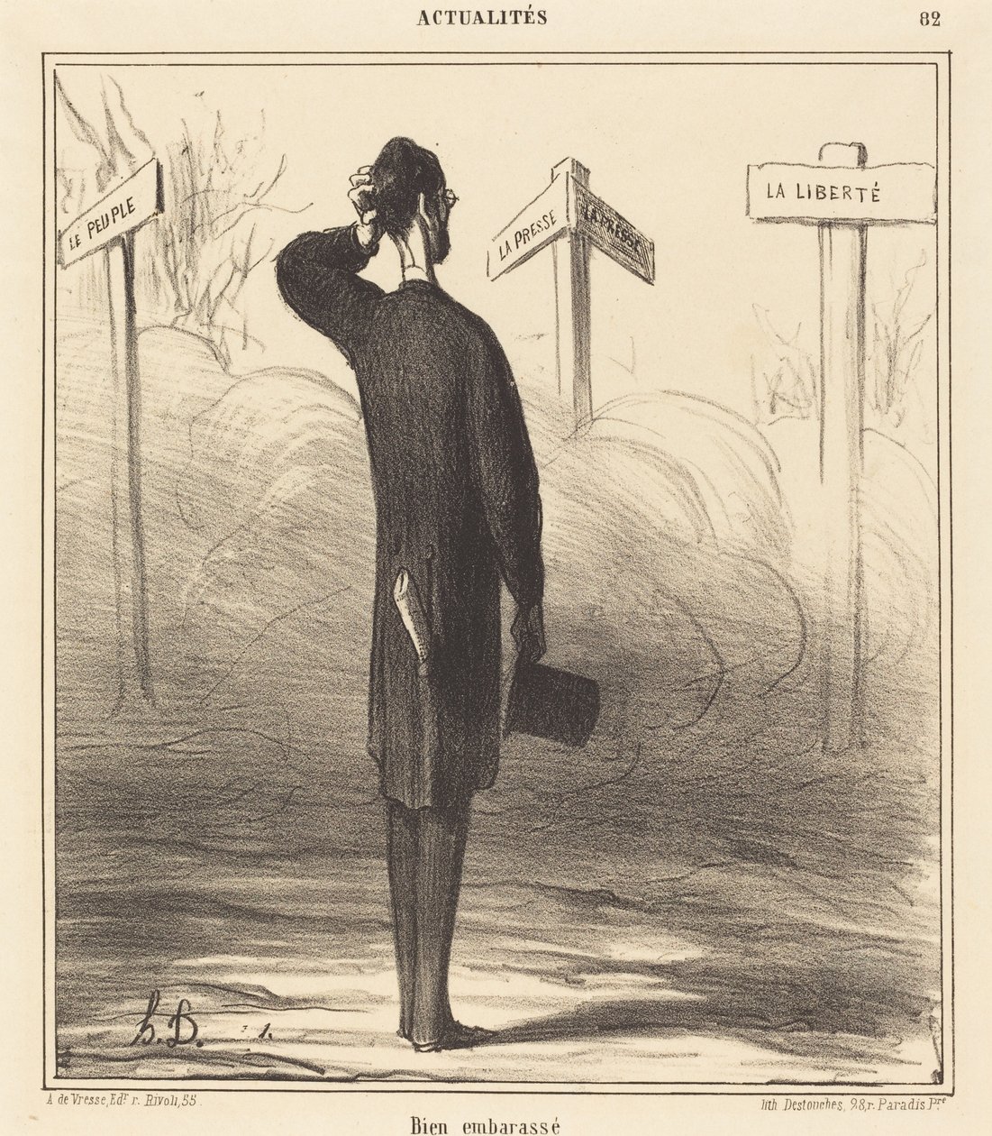 Sağa mı sola mı? by Honoré Daumier