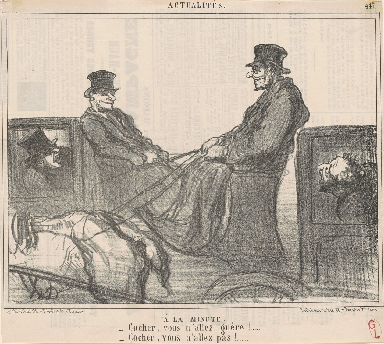 Bir dakika by Honoré Daumier