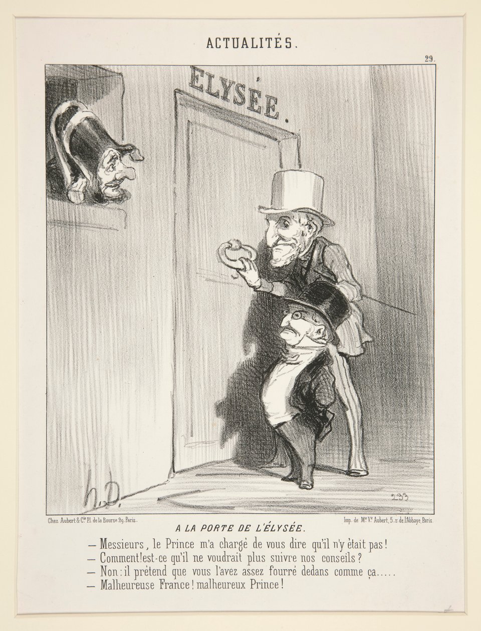 kapısında by Honoré Daumier