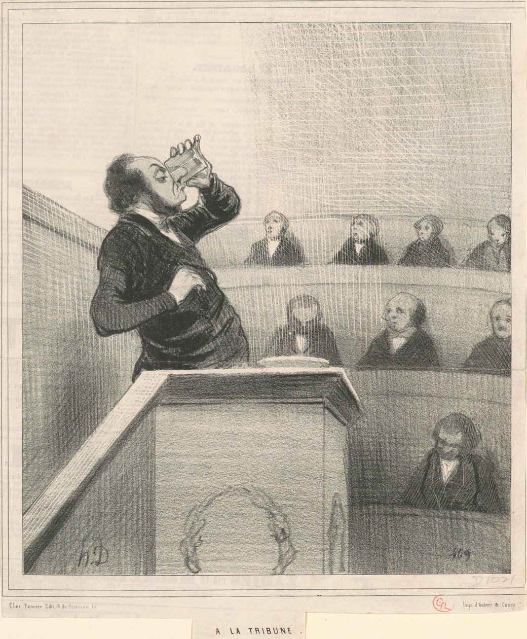 tribüne by Honoré Daumier