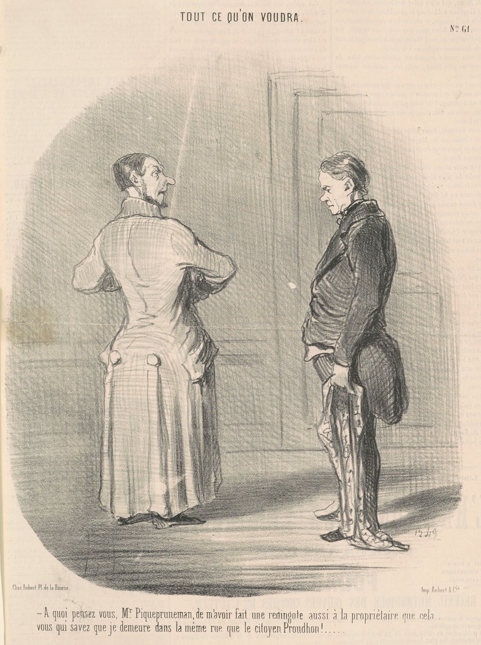 Bay Piquepruneman, bana sahip olmak hakkında ne düşünüyorsunuz... by Honoré Daumier