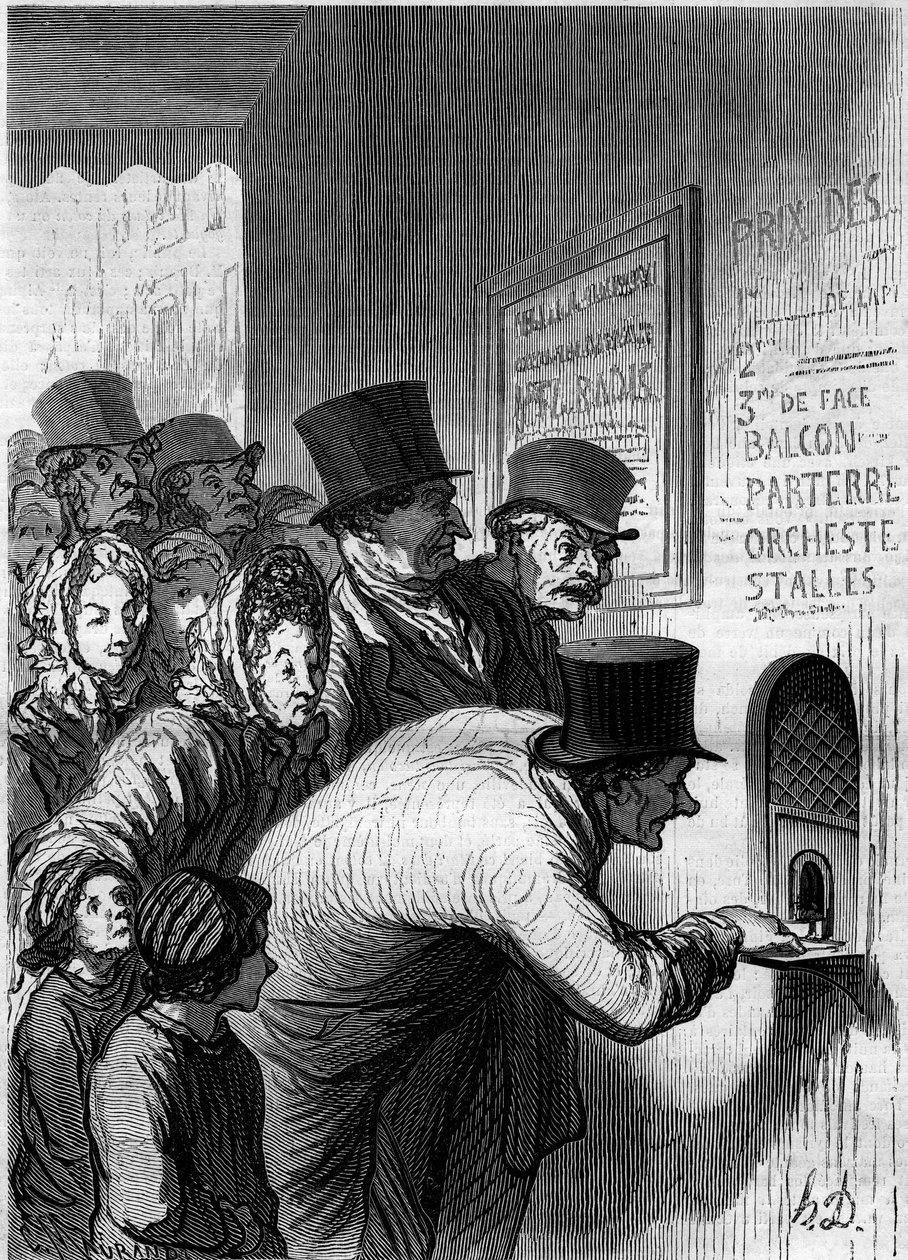 Bir tiyatro penceresi. Honore Daumier