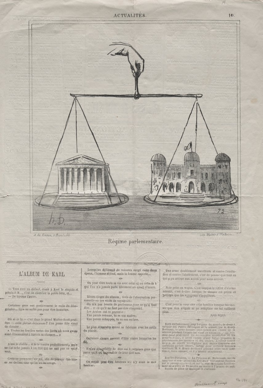 Gerçekler (No. 10): Parlamenter Rejim by Honoré Daumier