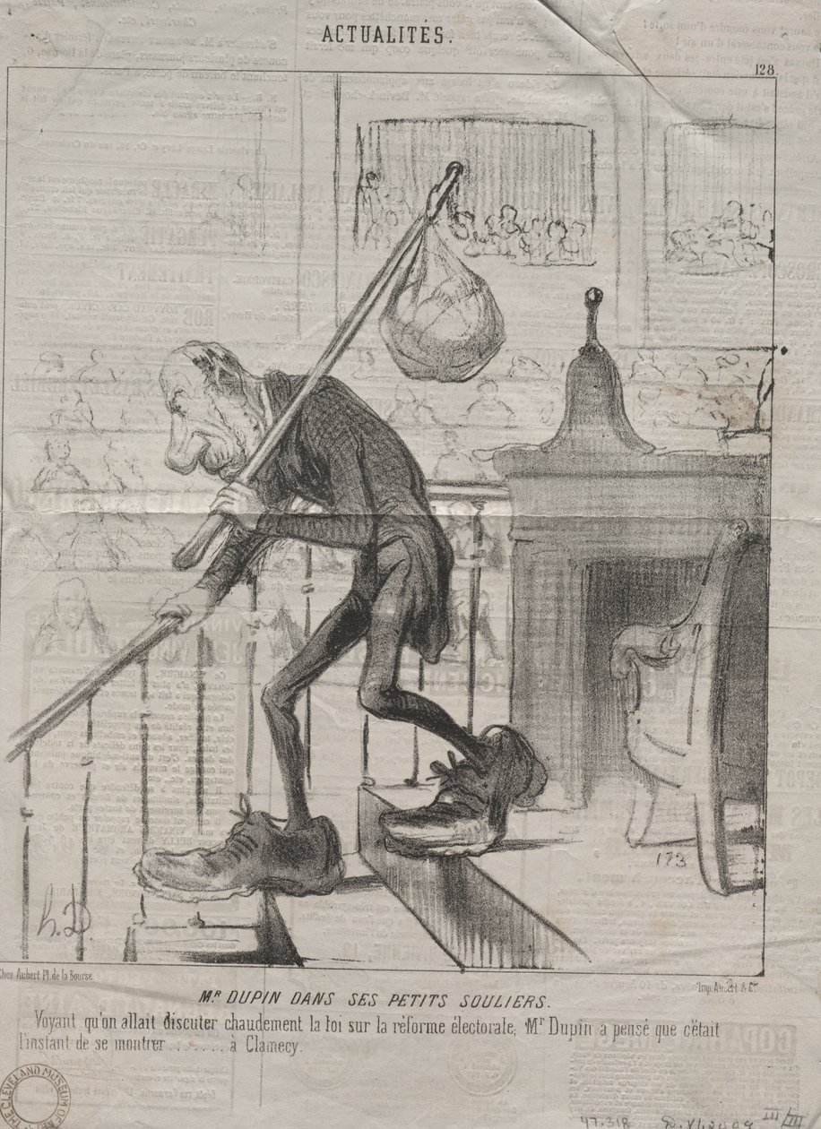 Gerçekler (No. 128): Bay Dupin küçük ayakkabılarıyla by Honoré Daumier