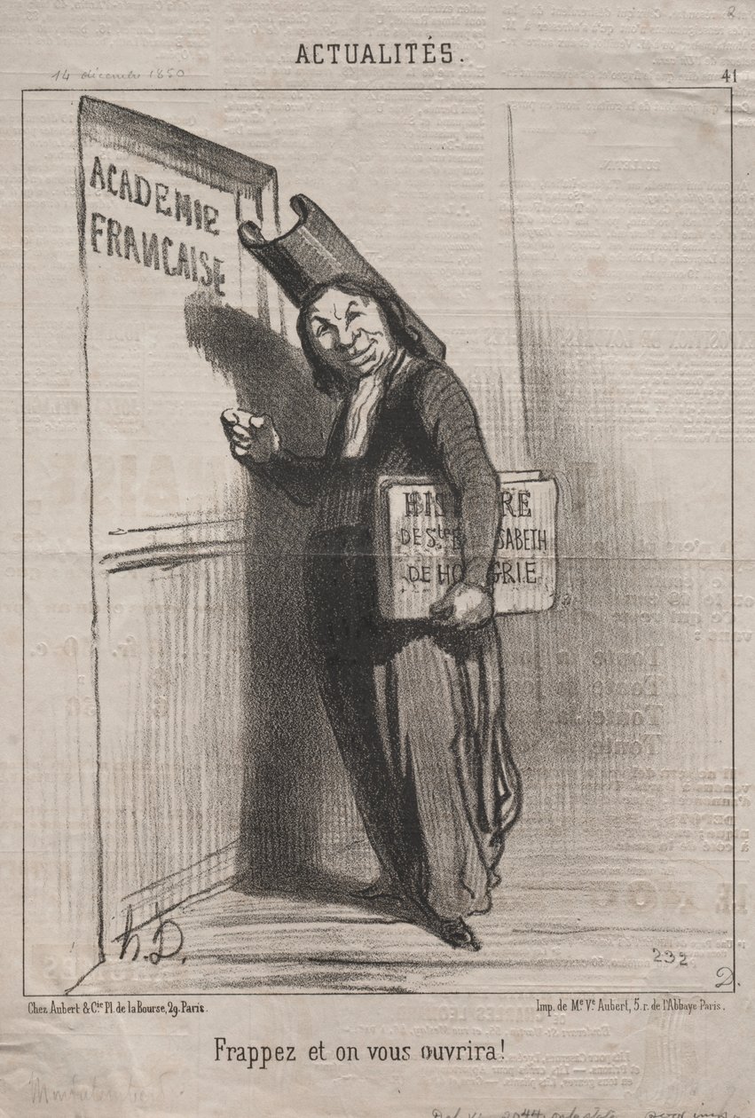 Gerçekler (No. 41): Vur ve senin için açılacak! by Honoré Daumier