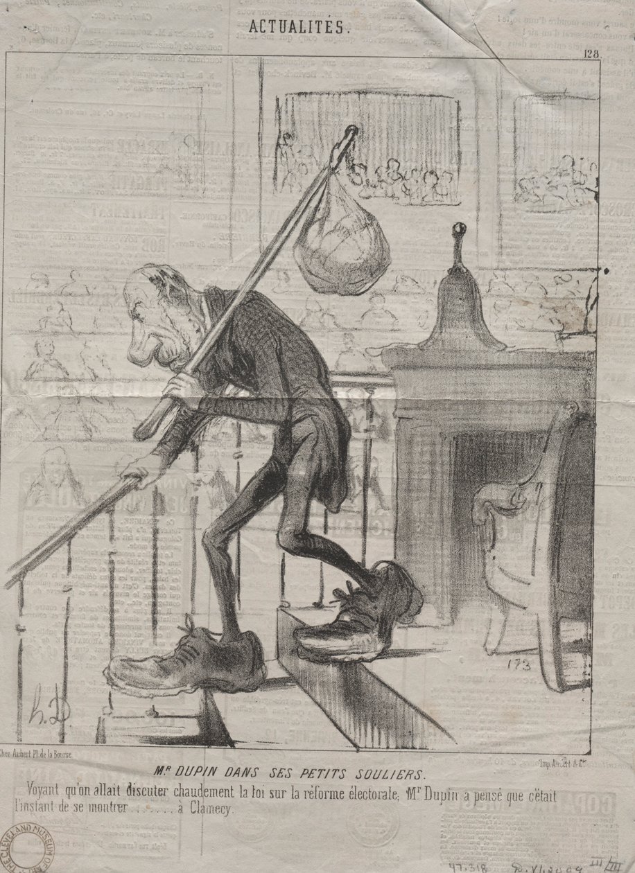 Gerçekler No. 128: Küçük ayakkabılarıyla Bay Dupin, 1850. by Honoré Daumier