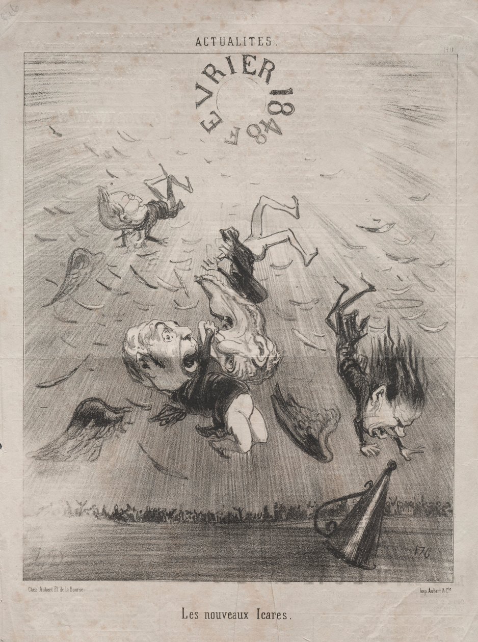 Gerçekler No. 140: Yeni Icarus, 1850. by Honoré Daumier
