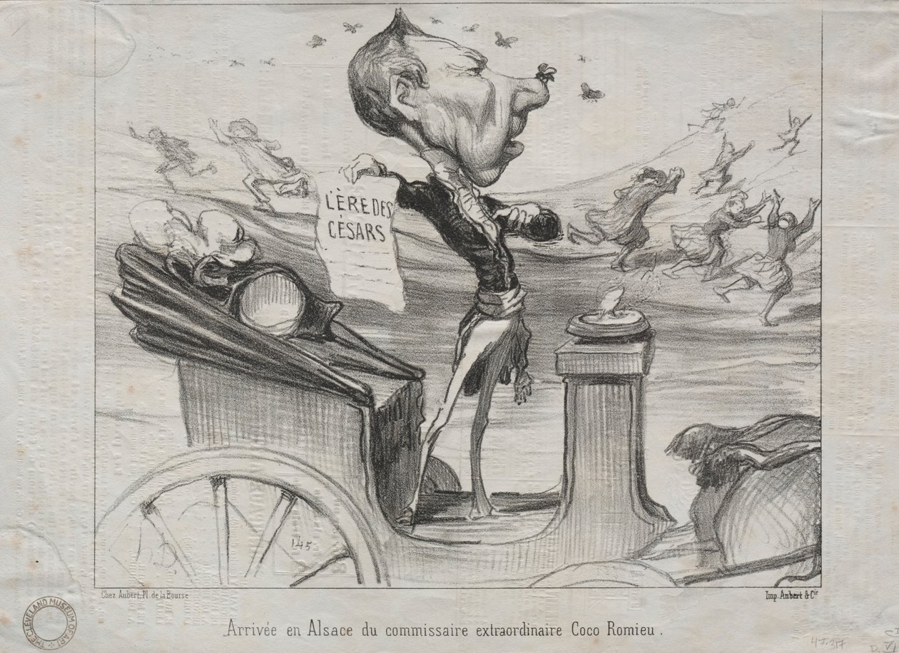 Gerçekler No. 81: Olağanüstü komiserin Alsace'ye gelişi, Coco Romieu, 1850. by Honoré Daumier