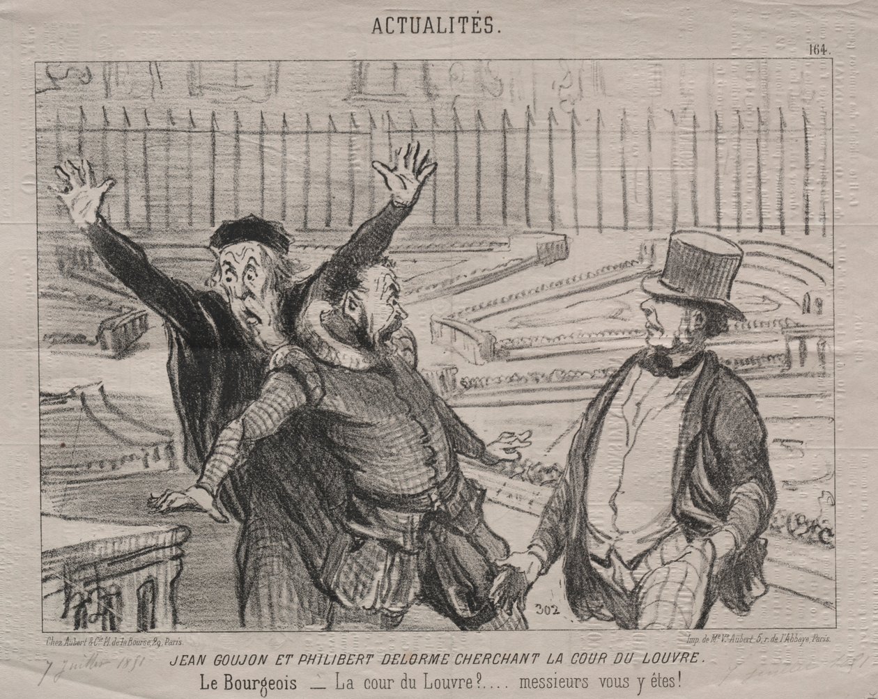 Olaylar plaka 164: Jean Goujon ve Philibert Delorme, Louvre